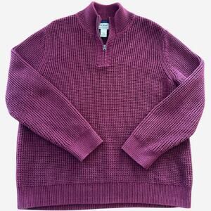 LL Bean Men's Sweater Waffle Knit XL Organic Cotton Fisherman Pullover Classic